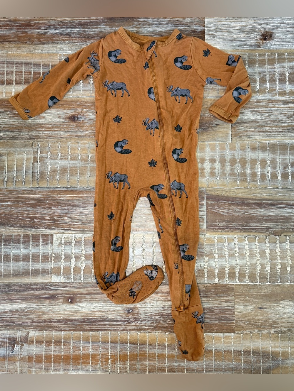 Kyte Baby Bamboo Rayon Woodland Canadian Retired Footie Sleeper zippy pajamas